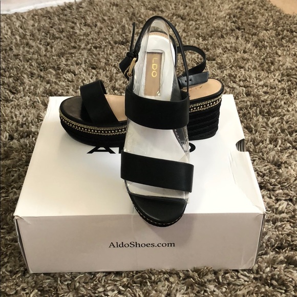 Black Platform Sandals. - Picture 3 of 5